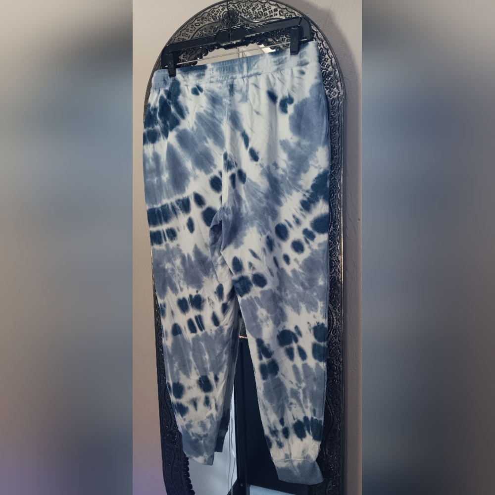 ✨️Anthropologie, Jane & Delancey Sz. Med, Tie Dye Blue, White, & Gray Joggers. - Picture 3 of 10
